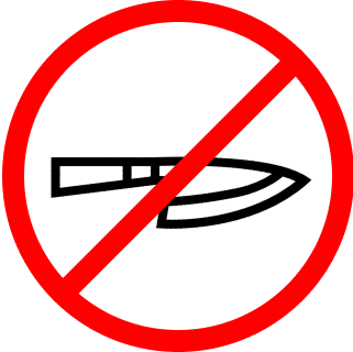 Knife forbidden